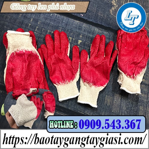 Găng tay len phủ nhựa giá rẻ Găng tay len phủ nhựa giá rẻ