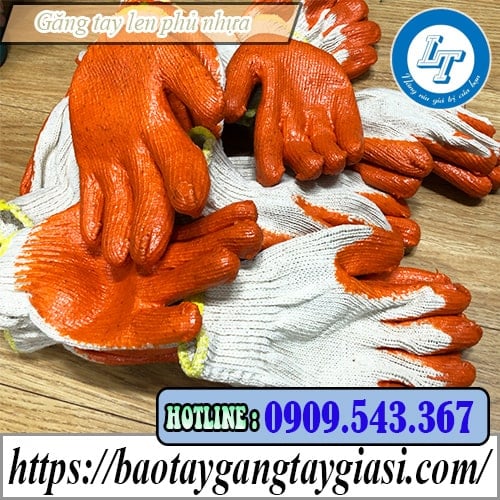 Găng tay len phủ nhựa