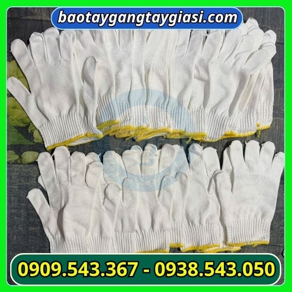 Găng tay len poly trắng 40g Găng tay len poly trắng 40g