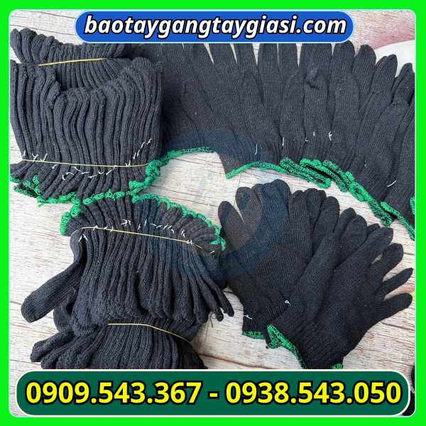 Găng tay len xám đen 50g sẵn kho Găng tay len xám đen 50g giá sỉ
