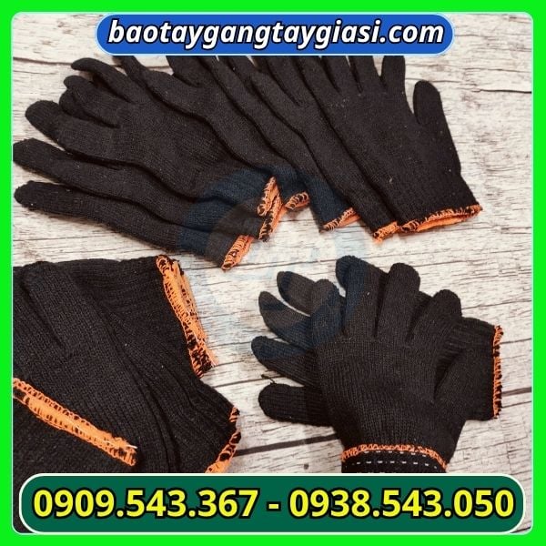 Găng tay len xám đen 70g giá tốt Găng tay len xám đen 70g
