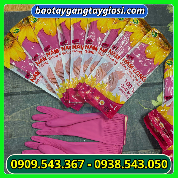 Găng tay cao su Nam Long giá sỉ rẻ Găng tay cao su Nam Long