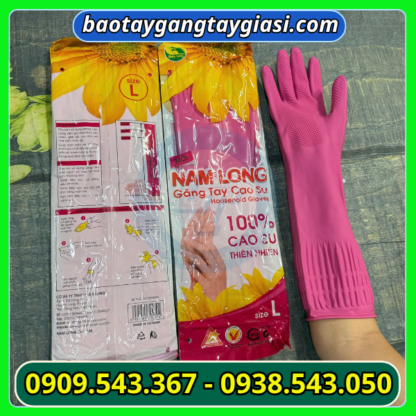 Găng tay cao su Nam Long giá sỉ Găng tay cao su Nam Long