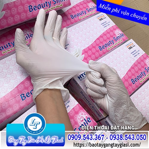 Găng tay nha khoa Beauty Smile dai bền co giãn tốt Găng tay nha khoa Beauty Smile dai bền co giãn tốt