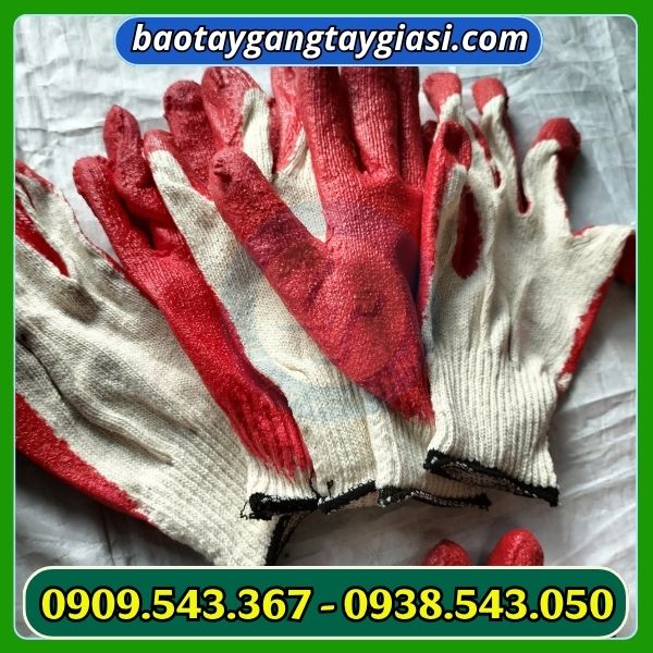 Găng tay nhúng nhựa đỏ giá tốt Găng tay nhúng nhựa đỏ