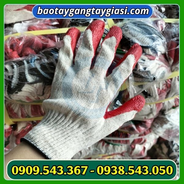 Găng tay nhúng nhựa đỏ Găng tay nhúng nhựa đỏ
