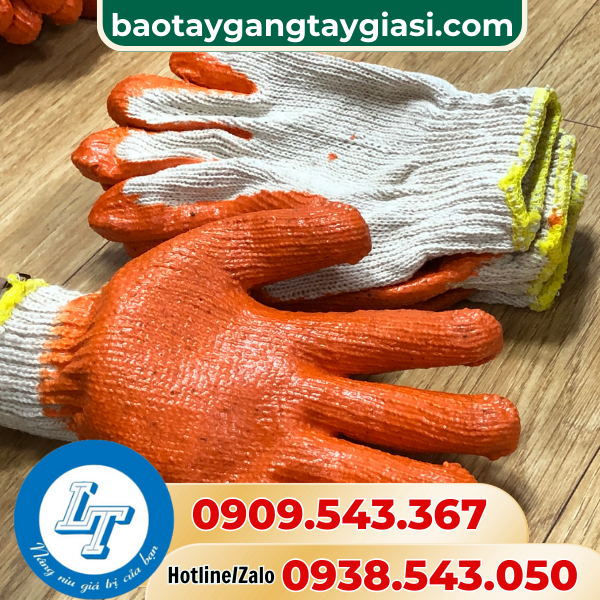 Găng tay len nhúng nhựa màu vàng 80g Găng tay len nhúng nhựa màu vàng 80g