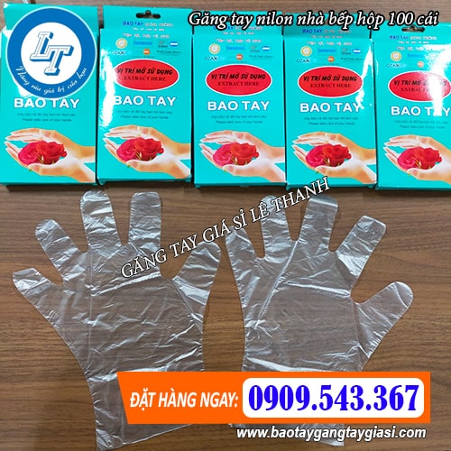 găng tay nilon nhà bếp đóng hộp 100 cái tiện lợi găng tay nilon nhà bếp đóng hộp 100 cái tiện lợi