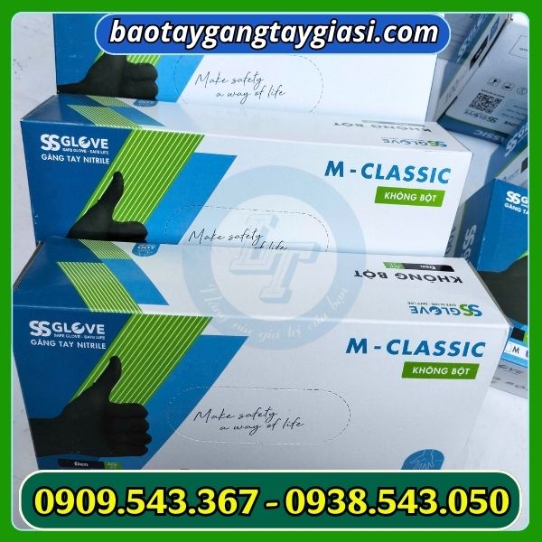 Găng tay cao su nitrile công nghiệp giá sỉ rẻ Găng tay cao su nitrile công nghiệp