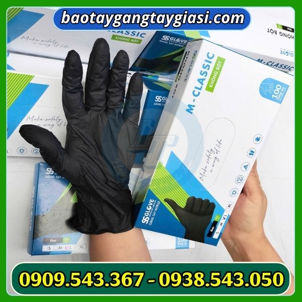 Găng tay cao su nitrile công nghiệp Găng tay cao su nitrile công nghiệp