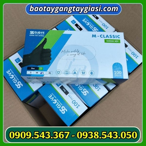 Thùng 10 hộp găng tay cao su nitrile Thùng 10 hộp găng tay cao su nitrile