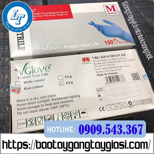 Găng tay nitrile không bột Găng tay nitrile không bột