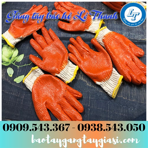 Găng tay phủ cao su bảo hộ Găng tay phủ cao su bảo hộ