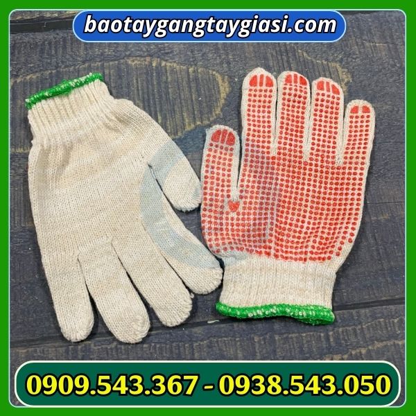 Găng tay phủ hạt nhựa