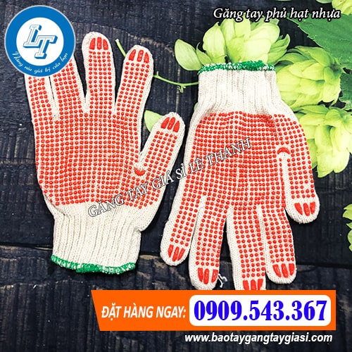 găng tay phủ hạt nhựa PVC nổi lòng bàn tay găng tay phủ hạt nhựa PVC nổi lòng bàn tay