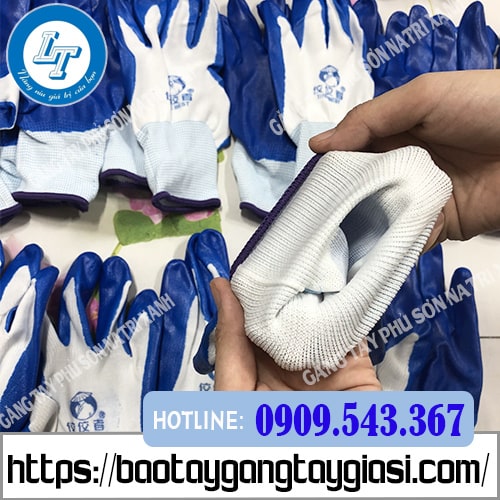 Găng tay phủ natri xanh