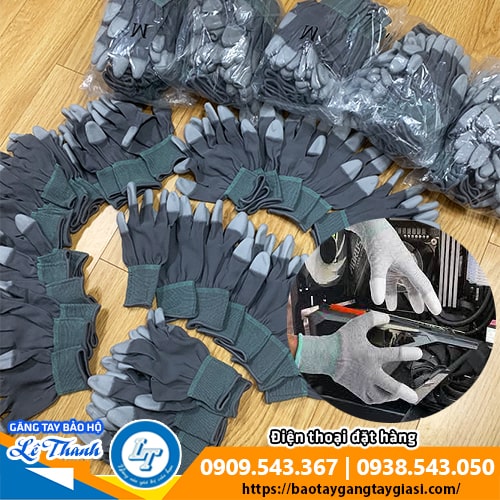 Găng tay phủ ngón xám chống tĩnh điện giá rẻ Găng tay phủ ngón xám chống tĩnh điện giá rẻ