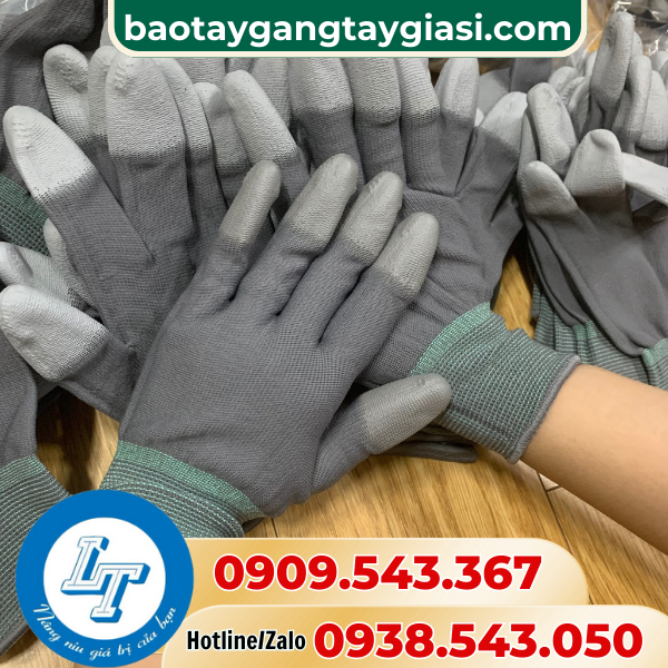 Găng tay phủ PU đầu ngón Găng tay phủ PU đầu ngón