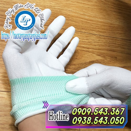 Găng tay phủ PU đầu co giãn thoáng khí