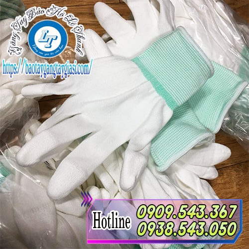 Găng tay phủ PU đầu ngón bám dính chống tĩnh điện Găng tay phủ PU đầu ngón bám dính chống tĩnh điện