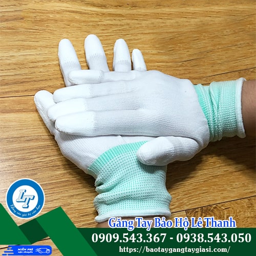 Găng tay phủ PU đầu ngón trắng