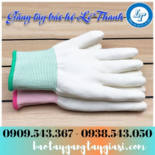 Găng tay phủ PU lòng bàn tay trắng Găng tay phủ PU lòng bàn tay trắng