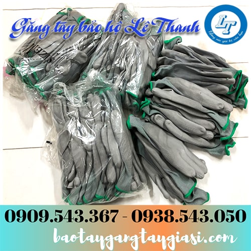Găng tay phủ PU lòng bàn tay xám Găng tay phủ PU lòng bàn tay xám