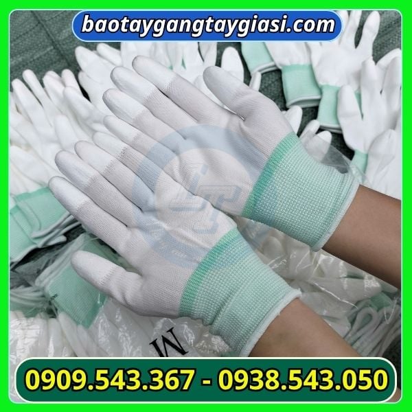 Găng tay phủ PU ngón giá rẻ Găng tay phủ PU ngón