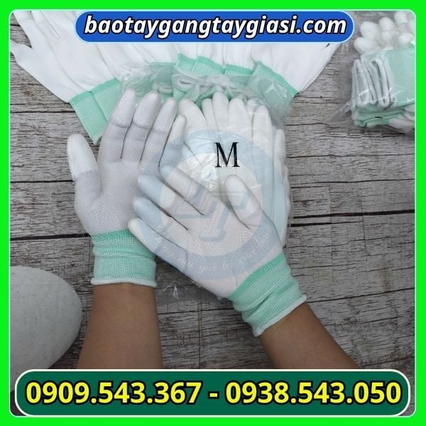Găng tay phủ PU ngón size M Găng tay phủ PU ngón