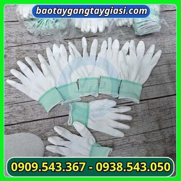 Găng tay phủ PU ngón Găng tay phủ PU ngón