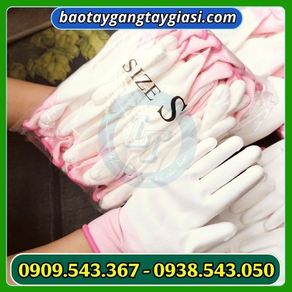 Găng tay phủ PU size S bịch 10 đôi Găng tay phủ PU size S
