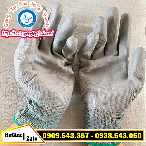 Găng tay phủ PU xám chống tĩnh điện chống hóa chất Găng tay phủ PU xám chống tĩnh điện chống hóa chất