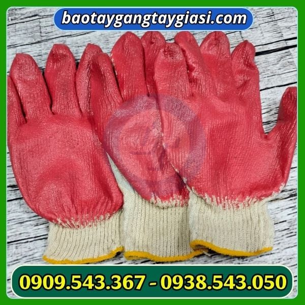 Xưởng găng tay len nhúng nhựa 60g Xưởng găng tay len nhúng nhựa 60g