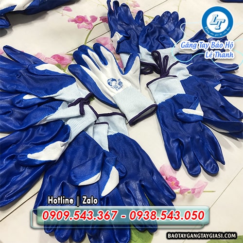 Găng tay phủ sơn xanh bịch 12 đôi Găng tay phủ sơn xanh bịch 12 đôi