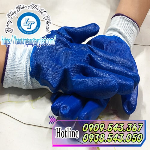 Găng tay phủ sơn xanh chống hóa chất chống tĩnh điện Găng tay phủ sơn xanh chống hóa chất chống tĩnh điện