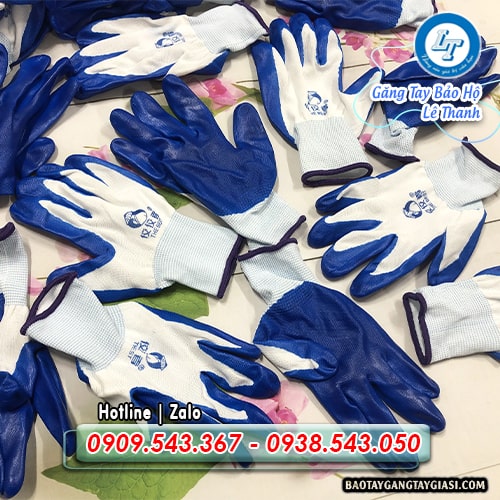 Găng tay phủ sơn xanh giá sỉ chỉ từ 500 đôi Găng tay phủ sơn xanh giá sỉ chỉ từ 500 đôi