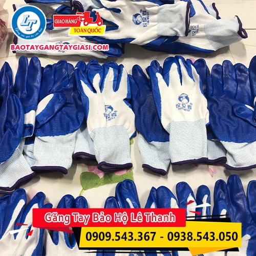 Găng tay phủ sơn xanh giá sỉ tốt Găng tay phủ sơn xanh giá sỉ tốt