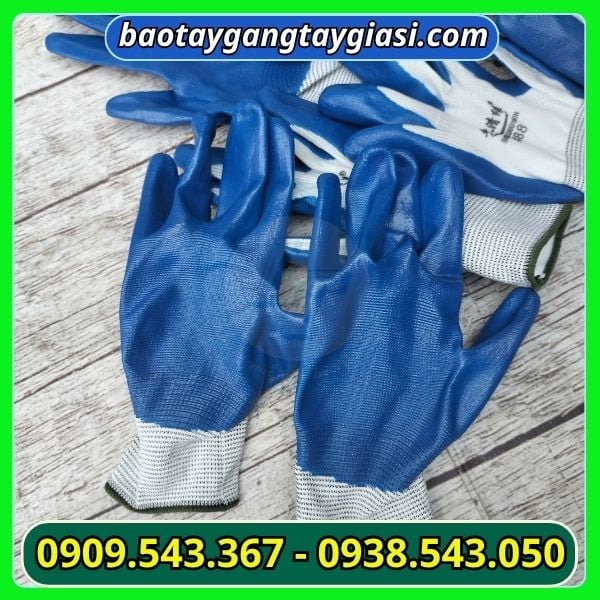 Găng tay cao su phủ sơn chống trơn trượt Găng tay cao su phủ sơn co giãn