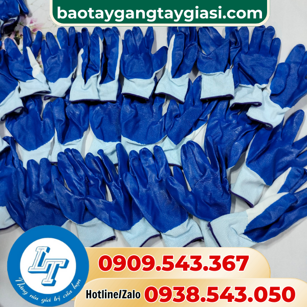 Găng tay phủ sơn xanh sỉ rẻ Găng tay phủ sơn xanh