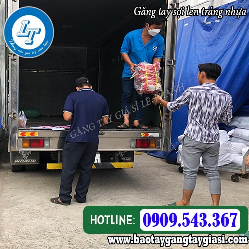 Găng tay sợi len tráng nhựa cho đại lý Găng tay sợi len tráng nhựa cho đại lý