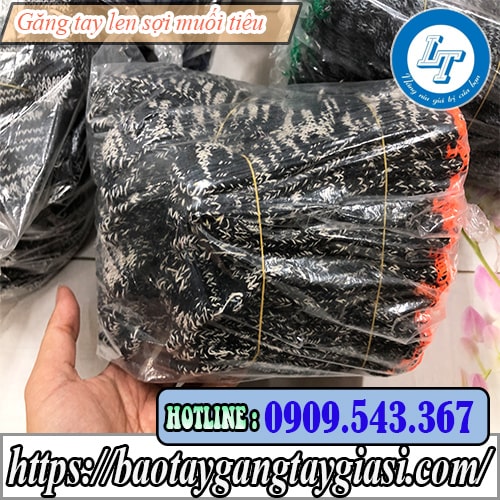 Găng tay sợi muối tiêu