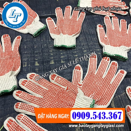 Găng tay sợi phủ hạt Găng tay sợi phủ hạt