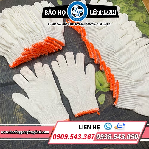 Găng tay sợi poly 70g dày chắc Găng tay sợi poly 70g dày chắc