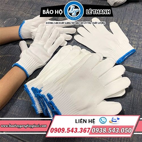 Găng tay sợi poly chống trượt hiệu quả Găng tay sợi poly chống trượt hiệu quả