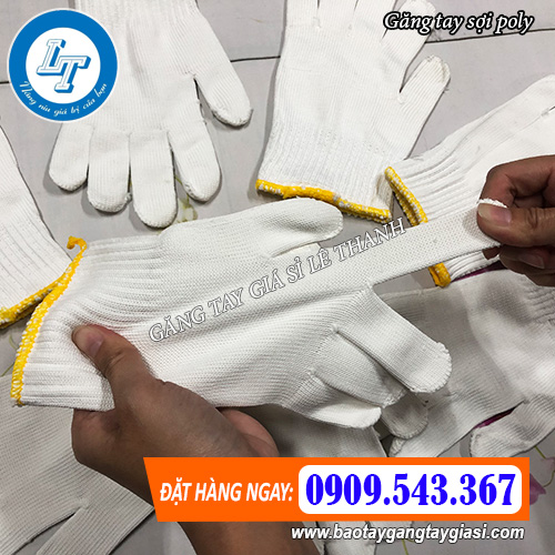 găng tay sợi poly có độ co giãn tốt