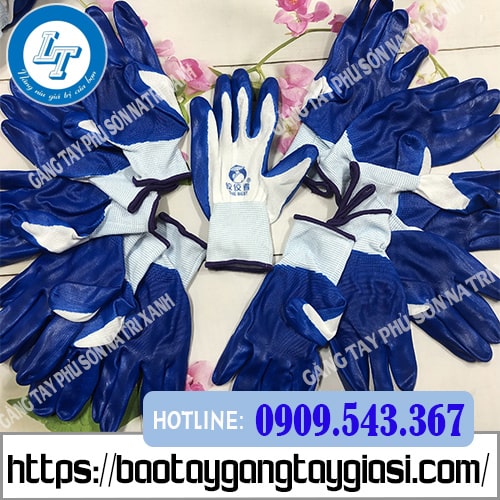Găng tay sơn natri xanh Găng tay sơn natri xanh