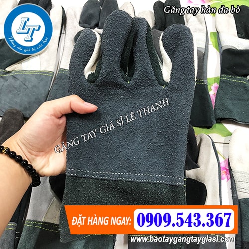 găng tay thợ hàn làm từ chất liệu da bò cao cấp găng tay hàn da bò làm từ chất liệu cao cấp