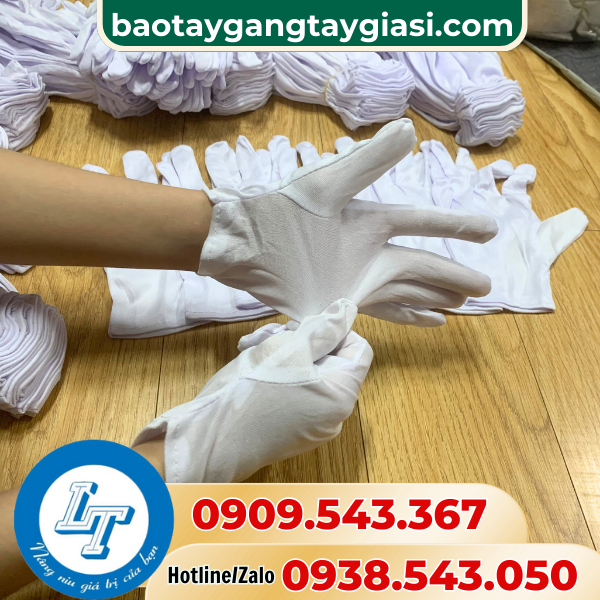 Găng tay thun T10 màu trắng Găng tay thun T10 màu trắng