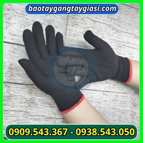 Găng tay thun mỏng màu đen Găng tay thun mỏng