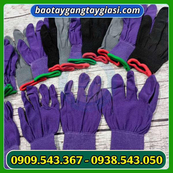 Găng tay thun mỏng kim 13 nhiều màu Găng tay thun mỏng kim 13